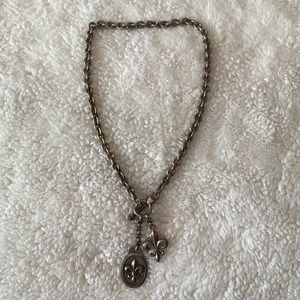 Classic Hardware fleur de lis design necklace